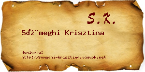 Sümeghi Krisztina névjegykártya