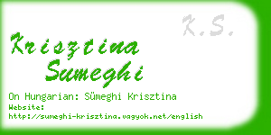 krisztina sumeghi business card