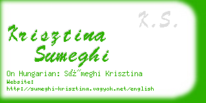 krisztina sumeghi business card